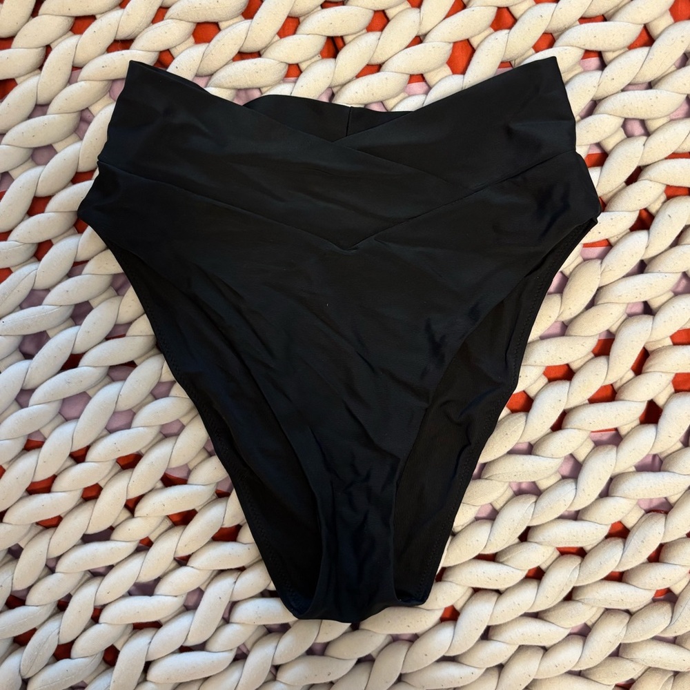 AERIE black bikini bottoms